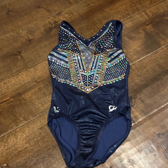 Gold Over American Tour Gymnastics Leotard - Picture 1 of 5